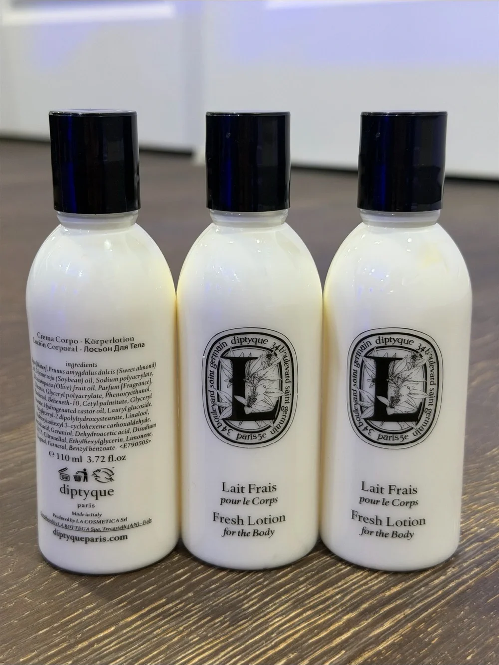 diptyque 3.72 oz times 3 Fresh Lotion Trio